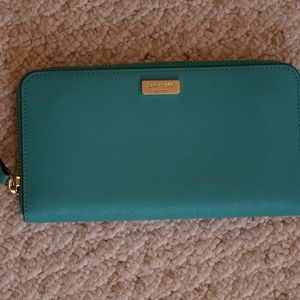 Kate Spade Full Size Leather Teal Wallet